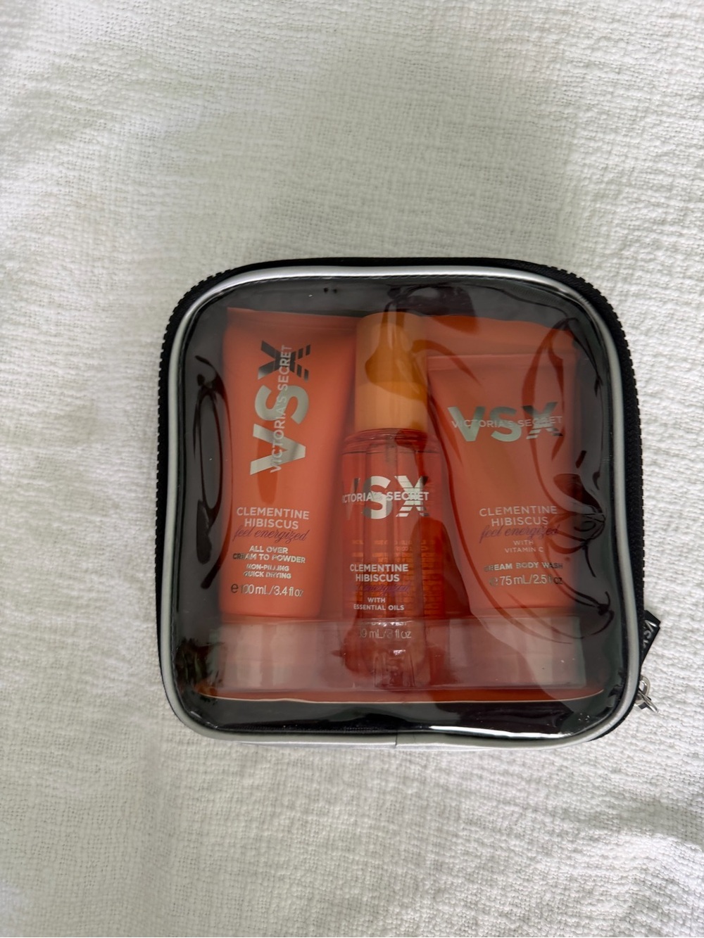 Victoria's Secret Clementine Hibiscus Bath & Body Set - Bright Orange
